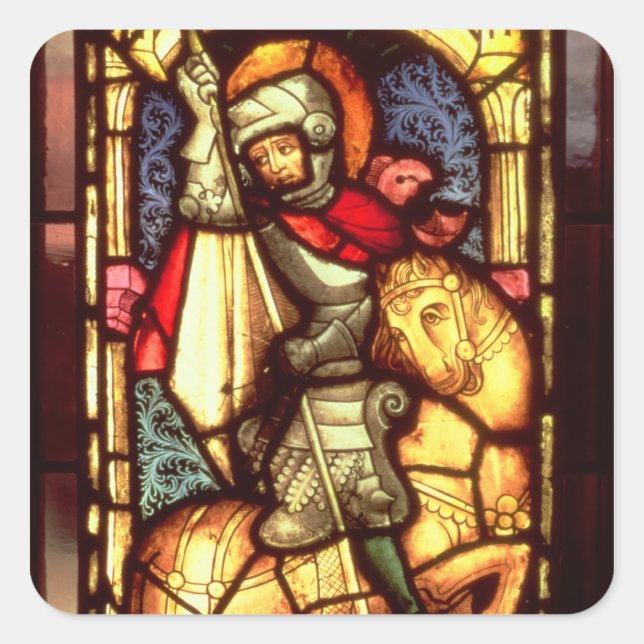 Stained Glass Window Square Sticker (Front)