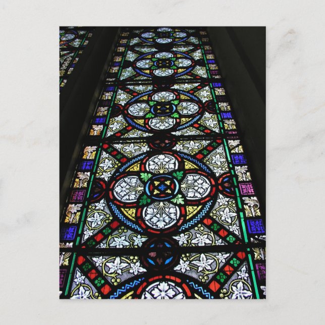 Stained glass window St Mary Bishops Lydeard Postcard (Front)