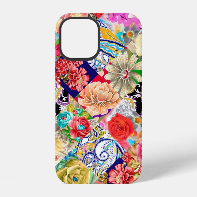 Stained glass window with pattern in modern style iPhone case (Back)