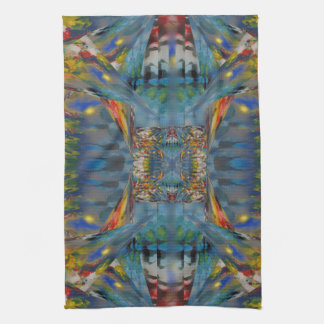 Stained Glass Windows Abstract Tea Towel