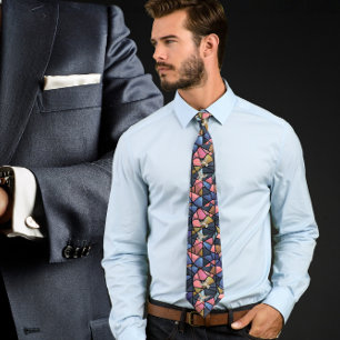 Stained glass with holy spirit dove Neck Tie