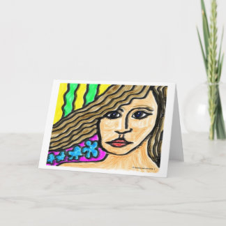 Stained Glass Woman Card