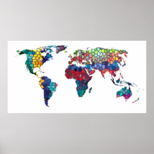 Stained Glass World Poster