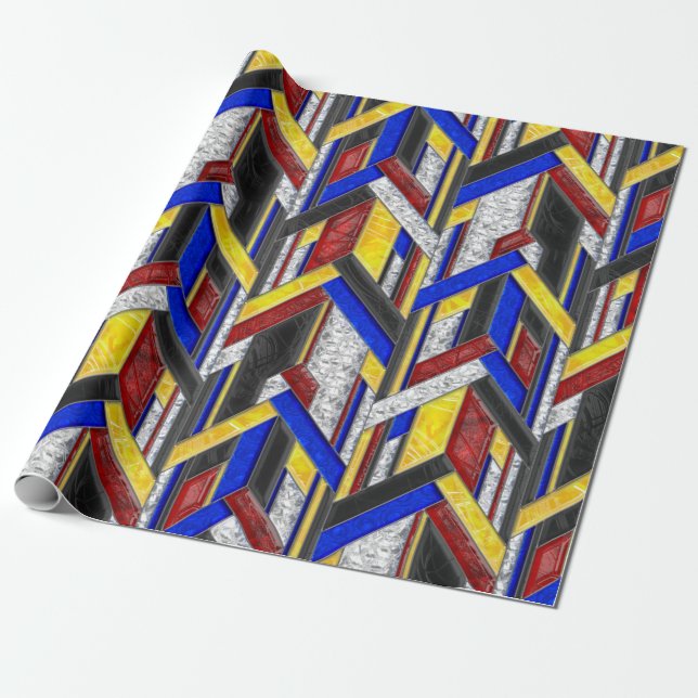 Stained Glass Wrapping Paper (Unrolled)