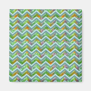 Stained Glass ZigZag Magnet