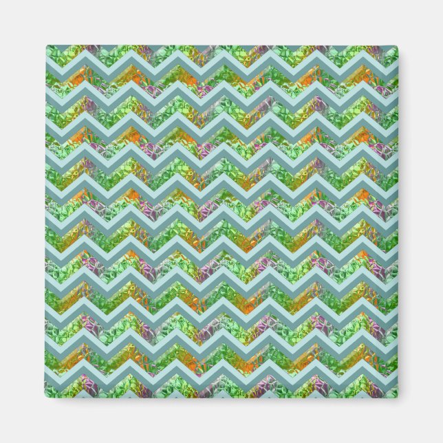 Stained Glass ZigZag Magnet (Front)