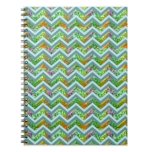 Stained Glass ZigZag Notebook (Front)