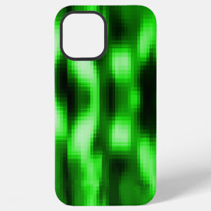 Stained green and black style glass inserts iPhone 12 pro max case