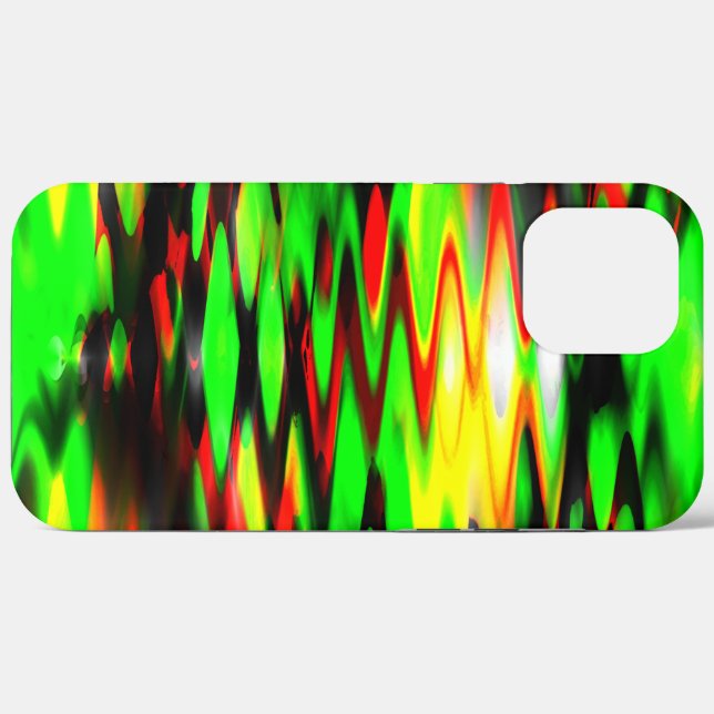 Stained red and green forming abstract zigzag Case-Mate iPhone case (Back (Horizontal))