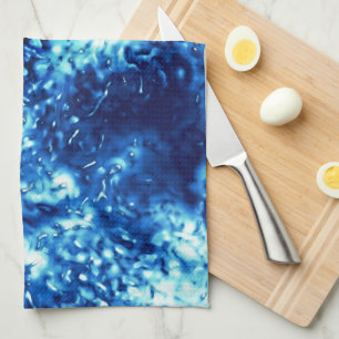 Stained showy blue looks like frosted glass tea towel