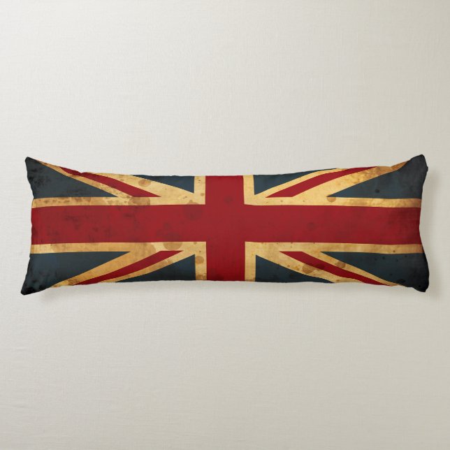 Stained Union Jack UK Flag Body Cushion (Front)