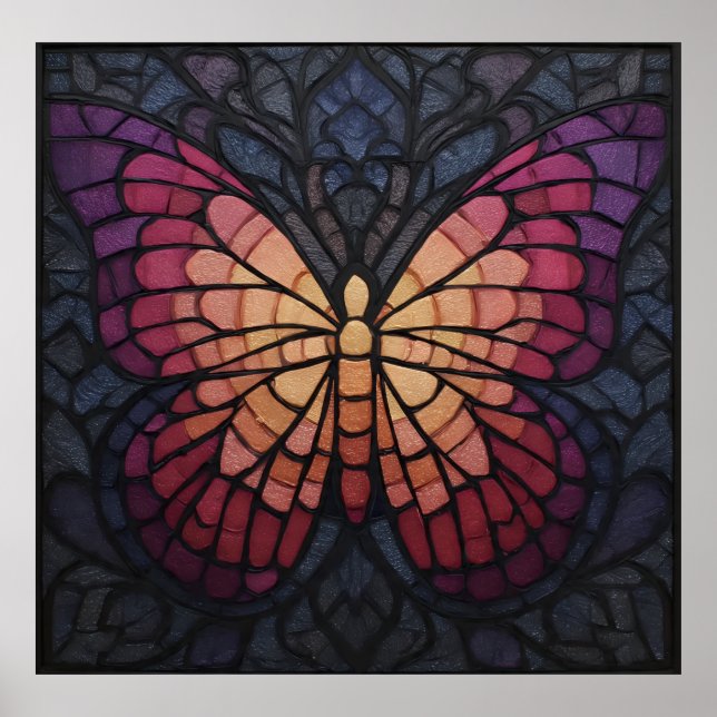 StainedGlassButterFly Poster (Front)