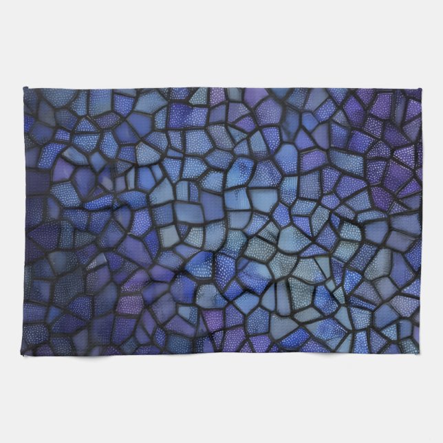 StainedGlassMosaic  Tea Towel (Horizontal)