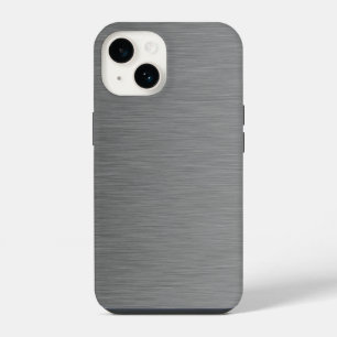 Stainless Brushed Metal Look iPhone 14 Case