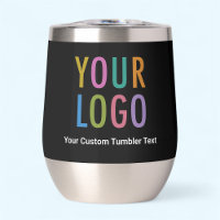 Stainless Steel Black Wine Tumbler with Logo Bulk