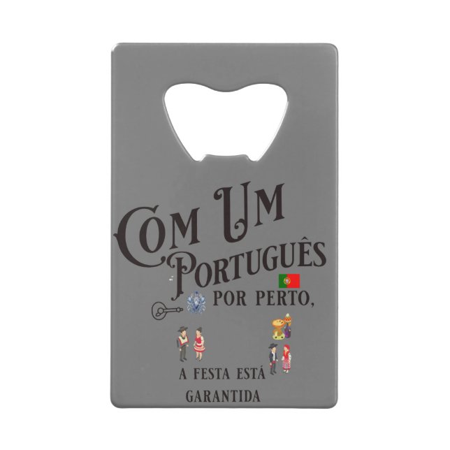 Stainless Steel Bottle Opener Com um Portugues por (Back)
