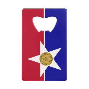 Stainless Steel Bottle Opener Dallas flag