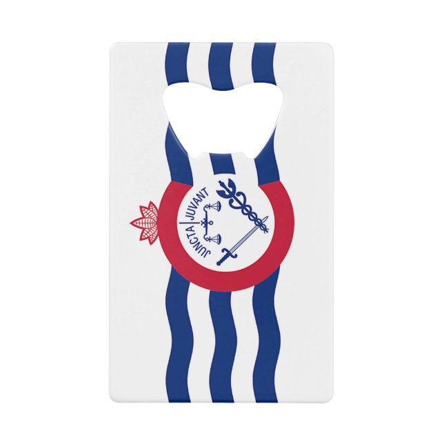 Stainless Steel Bottle Opener flag of Cincinnati (Front)