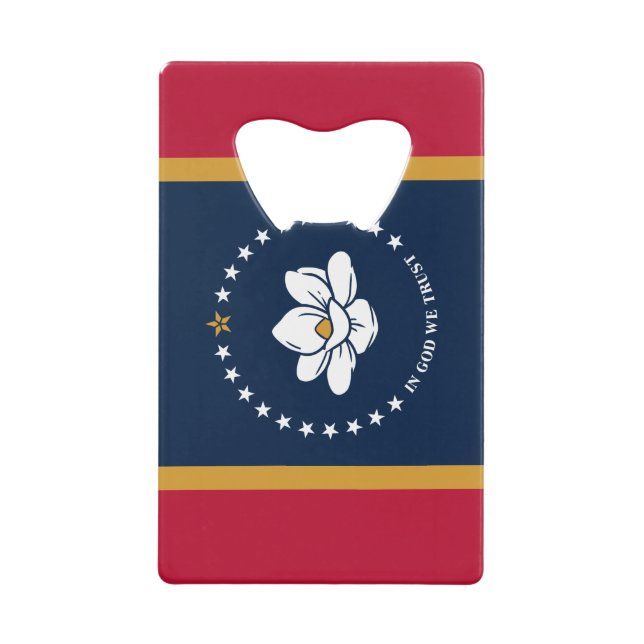 Stainless Steel Bottle Opener flag of Mississippi (Front)