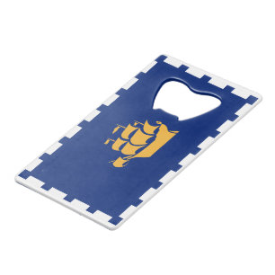 Stainless Steel Bottle Opener flag of Quebec City