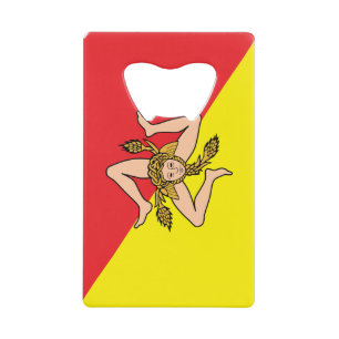 Stainless Steel Bottle Opener flag of Sicily
