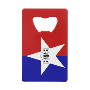 Stainless Steel Bottle Opener San Antonio flag