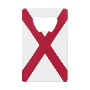 Stainless Steel Bottle Opener with flag of Alabama