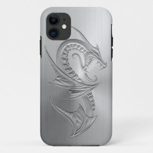 Stainless Steel Effect Dragon Graphic iPhone 11 Case