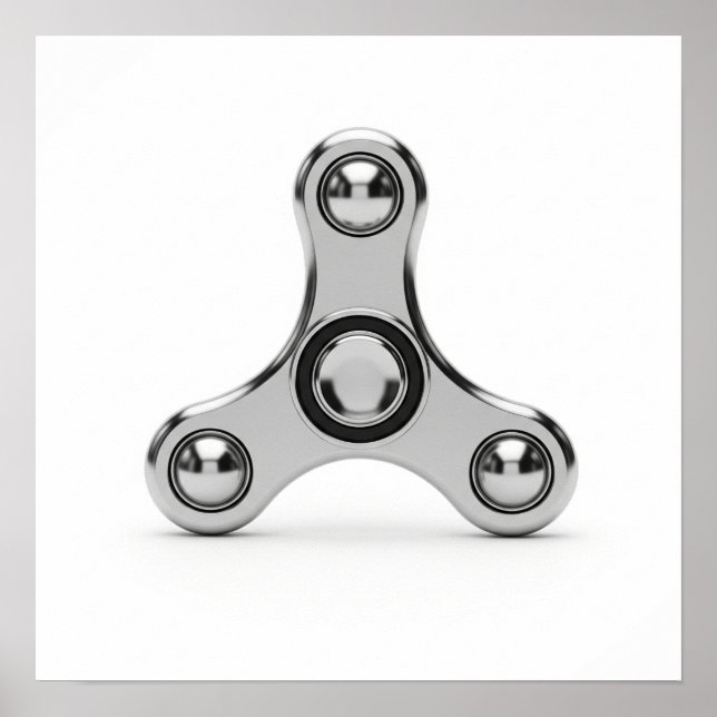 Stainless Steel Fidget Spinner Poster (Front)