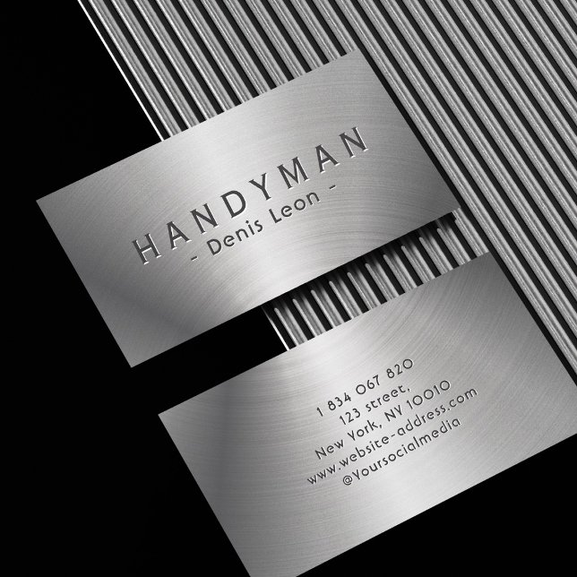 Stainless Steel Handyman Business Card (Creator Uploaded)