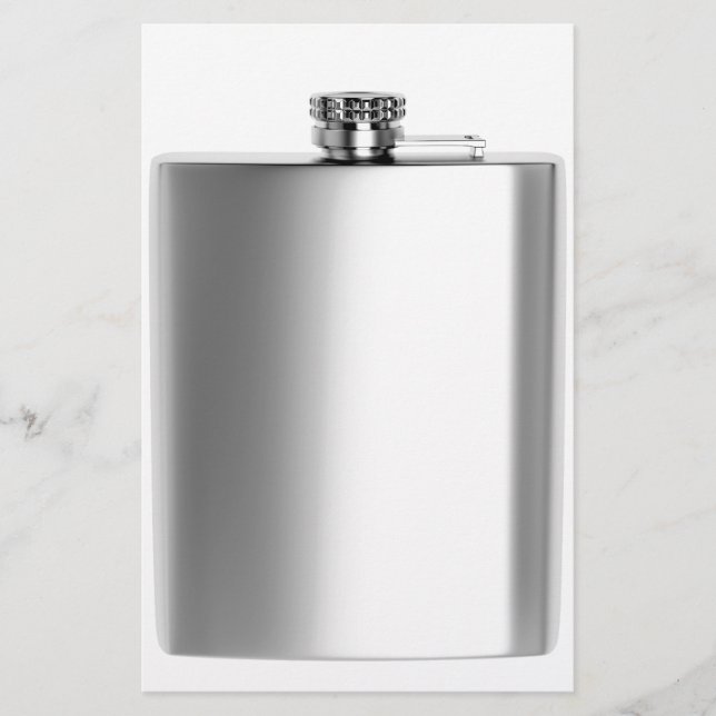 Stainless steel hip flask stationery (Front)