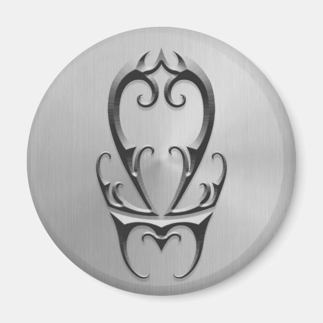 Stainless Steel Libra Symbol Magnet (Front)