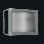 Stainless Steel Metal Look Belt Buckle<br><div class="desc">Brushed metal background texture (faux - product is not made out of actual metal)

Customise this great product with your own scannable QR bar code text,  monogram,  logo,  company slogan,  or personal message! (click the orange "Customise it!" button above)</div>