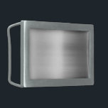 Stainless Steel Metal Look Belt Buckle<br><div class="desc">Brushed metal background texture (faux - product is not made out of actual metal)

Customise this great product with your own scannable QR bar code text,  monogram,  logo,  company slogan,  or personal message! (click the orange "Customise it!" button above)</div>