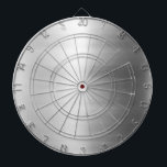 Stainless Steel Metal Look Dartboard<br><div class="desc">Brushed metal background texture (faux - product is not made out of actual metal)

Customise this great product with your own scannable QR bar code text,  monogram,  logo,  company slogan,  or personal message! (click the orange "Customise it!" button above)</div>