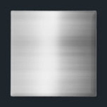 Stainless Steel Metal Look Magnet<br><div class="desc">Brushed metal background texture (faux - product is not made out of actual metal)

Customise this great product with your own scannable QR bar code text,  monogram,  logo,  company slogan,  or personal message! (click the orange "Customise it!" button above)</div>