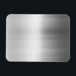 Stainless Steel Metal Look Magnet<br><div class="desc">Brushed metal background texture (faux - product is not made out of actual metal)
Customise this great product with your own scannable QR bar code text, monogram, logo, company slogan, or personal message! (click the orange "Customise it!" button above)</div>