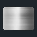 Stainless Steel Metal Look Magnet<br><div class="desc">Brushed metal background texture (faux - product is not made out of actual metal)

Customise this great product with your own scannable QR bar code text,  monogram,  logo,  company slogan,  or personal message! (click the orange "Customise it!" button above)</div>