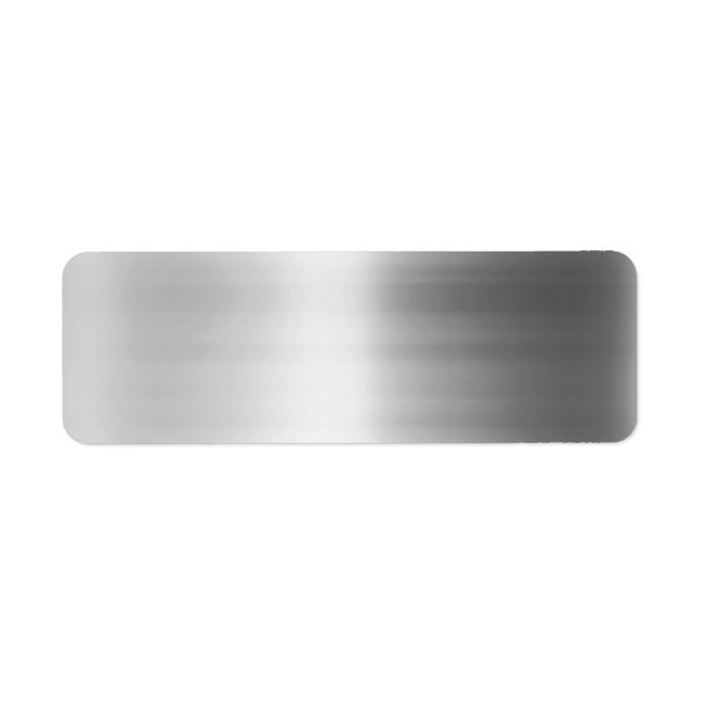 Stainless Steel Metal Look Return Address Label (Front)