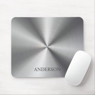 Stainless-Steel Metallic Effects Monogram Mouse Pad