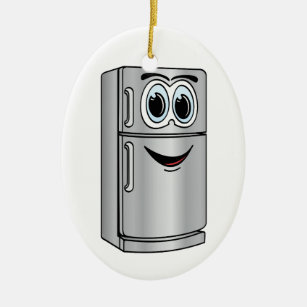 Stainless Steel Refrigerator Cartoon Ceramic Ornament