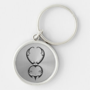 Stainless Steel Taurus Symbol Key Ring