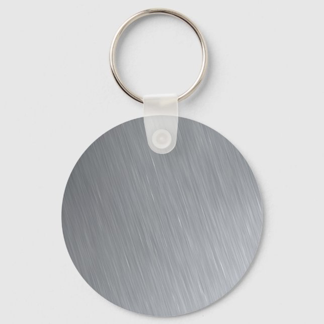 Stainless steel texture with lighting highlights key ring (Front)