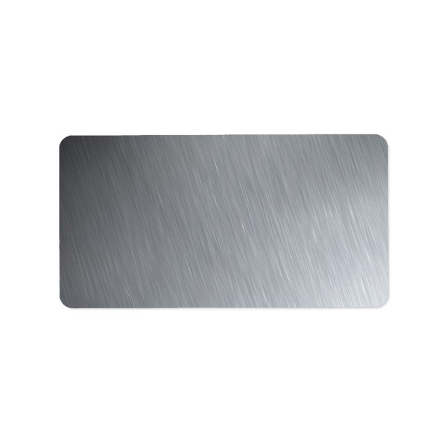 Stainless steel texture with lighting highlights label (Front)