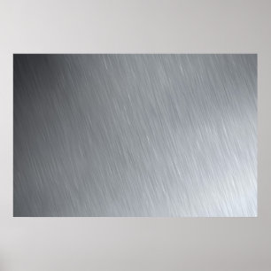 Stainless steel texture with lighting highlights poster