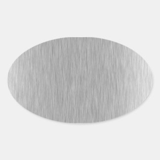 Stainless Steel Textured Oval Sticker