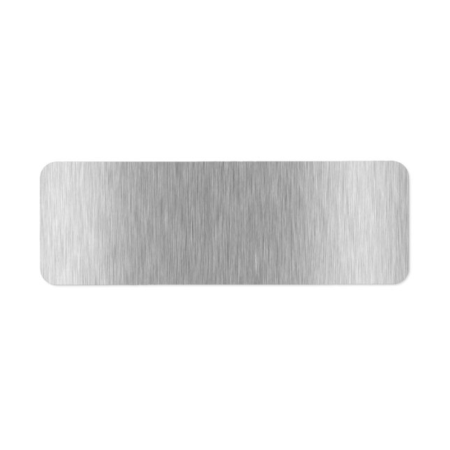Stainless Steel Textured Return Address Label (Front)