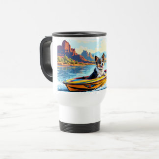Stainless Steel Travel Mug Boating Dog Image