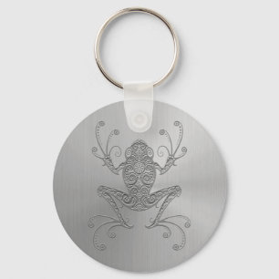 Stainless Steel Tree Frog Key Ring