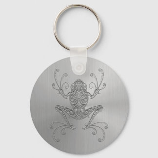 Stainless Steel Tree Frog Key Ring